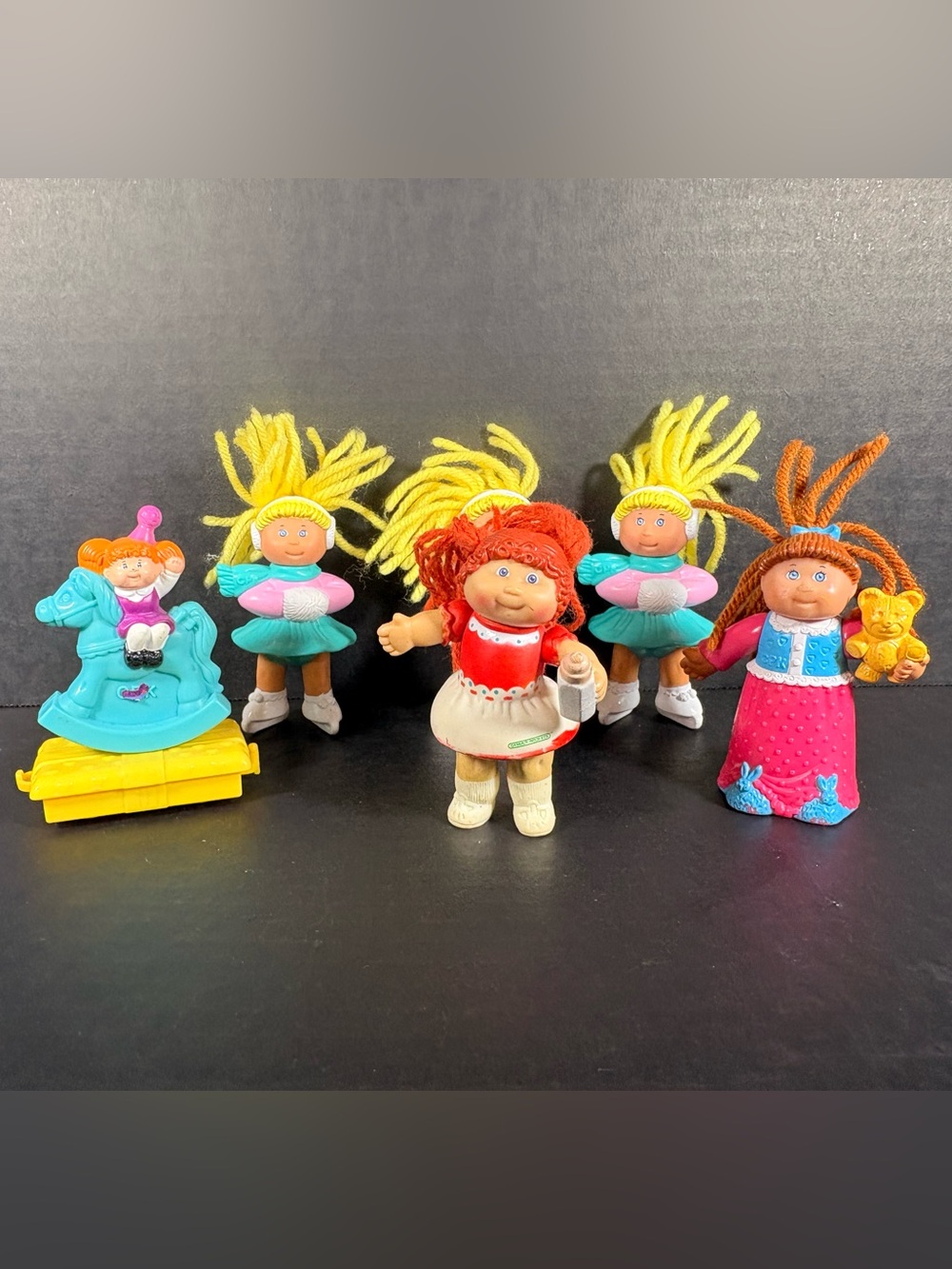Vintage Cabbage Patch Kids Mini Figures Lot OAA 1984 1992 1994 Yarn Hair CPK